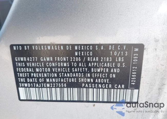 3VWD17AJ7EM227556: 43566279