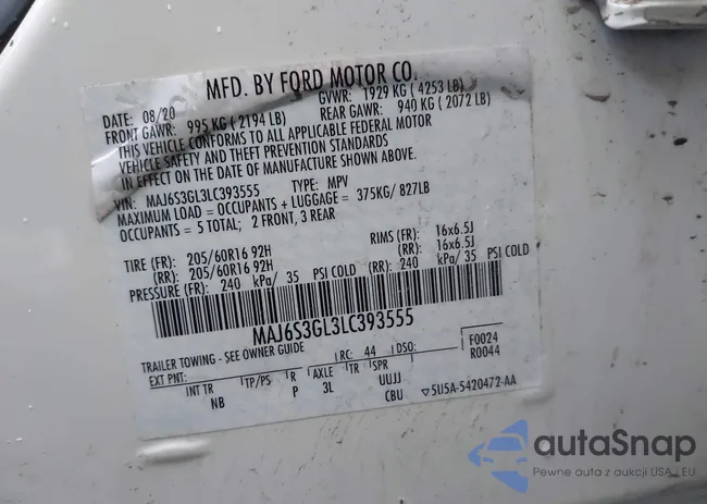 MAJ6S3GL3LC393555: 43566335