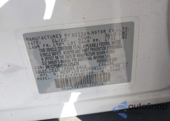 3N1CP5BV8NL525478: 43567331