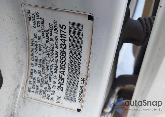 2HGFA16558H341175: 43567367