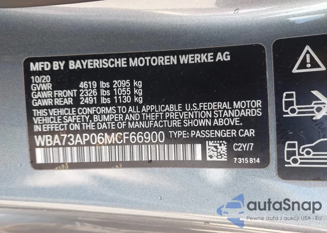 WBA73AP06MCF66900: 43567729