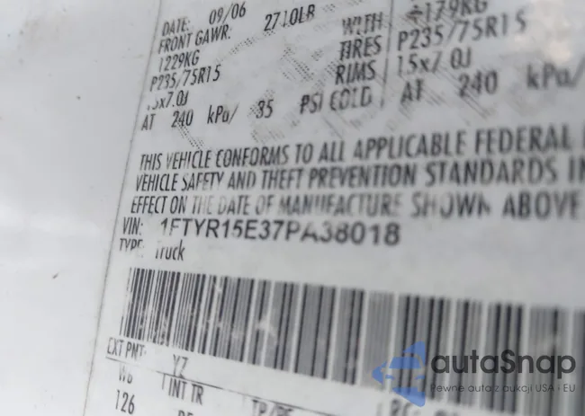 1FTYR15E37PA38018: 43567791