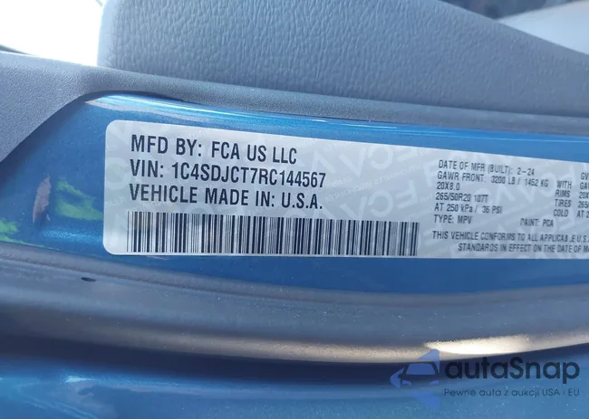 1C4SDJCT7RC144567: 43567836