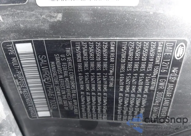 SALWR2FV7HA671033: 43567859