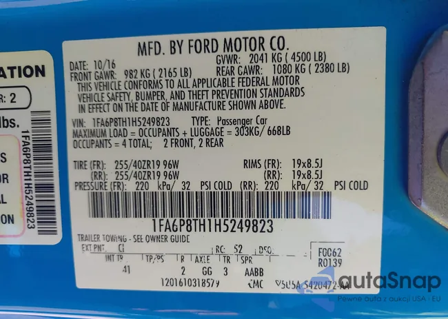 1FA6P8TH1H5249823: 43567052