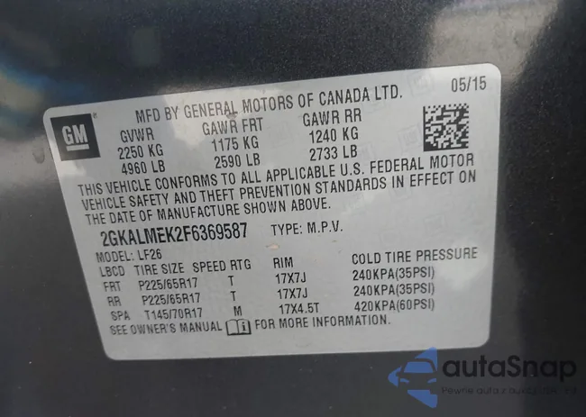 2GKALMEK2F6369587: 43567119