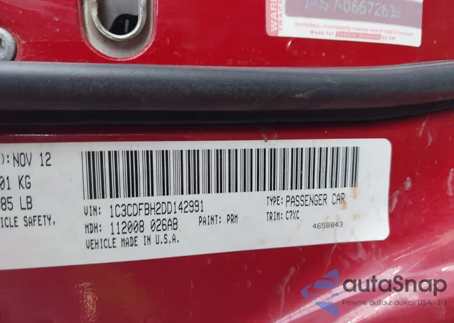 1C3CDFBH2DD142991: 43567186