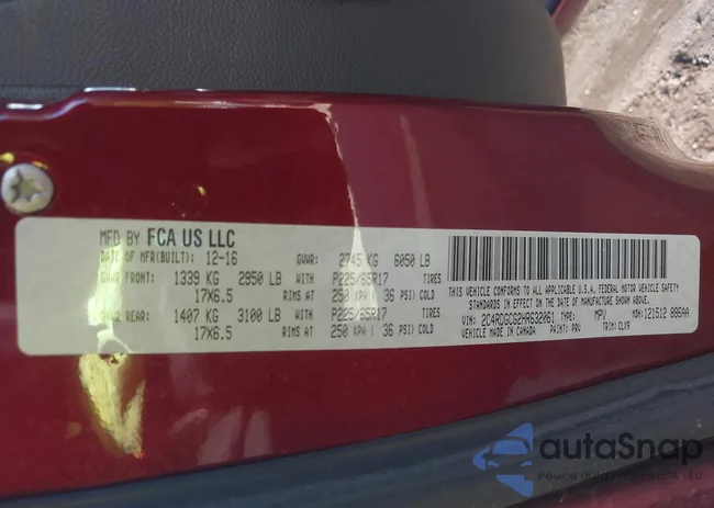 2C4RDGCG2HR632061: 43568527