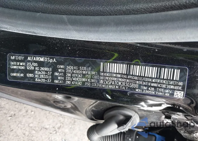 ZASPATCW2R3038911: 43568622