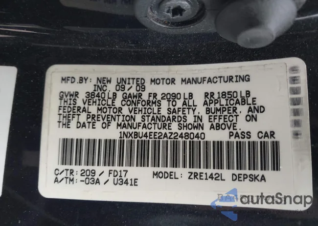 1NXBU4EE2AZ248040: 43568928