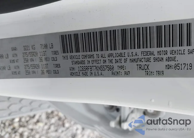 1C6SRFBT7KN557560: 43568074