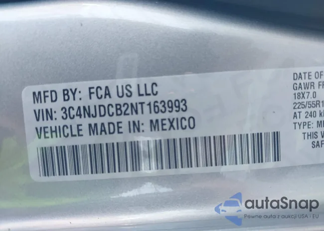 3C4NJDCB2NT163993: 43568117