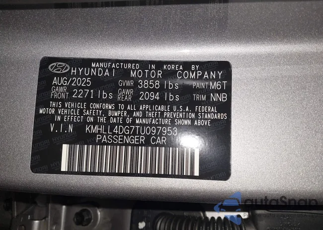 KMHLL4DG7TU097953: 43569388