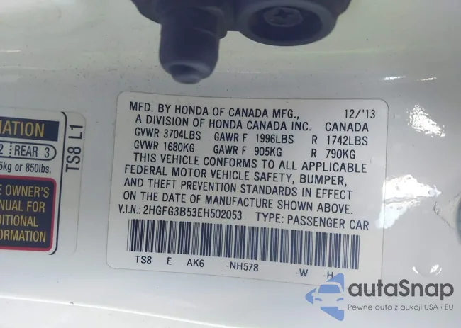 2HGFG3B53EH502053: 43569429