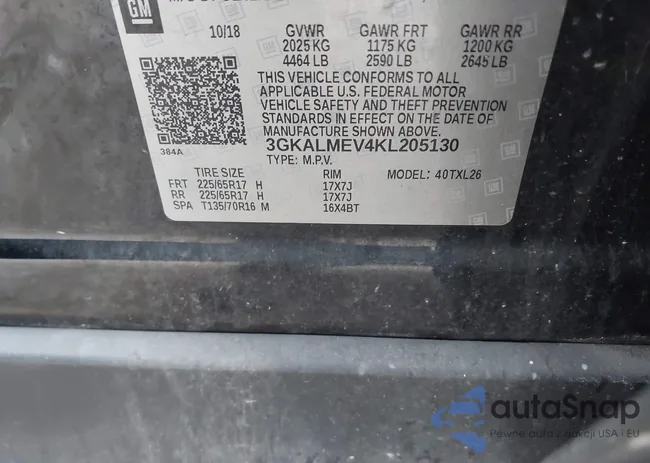 3GKALMEV4KL205130: 43569529