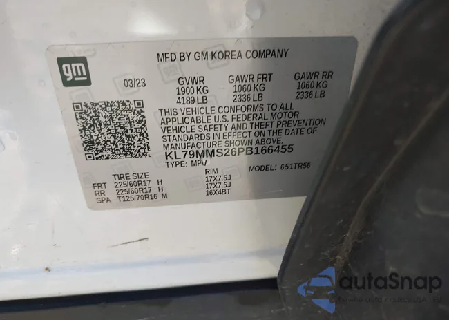 KL79MMS26PB166455: 43569563