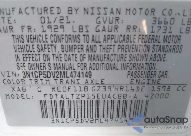 3N1CP5DV2ML474149: 43569612