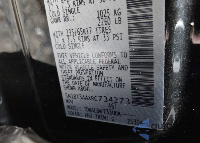 5N1BT3AAXRC734273: 43569725