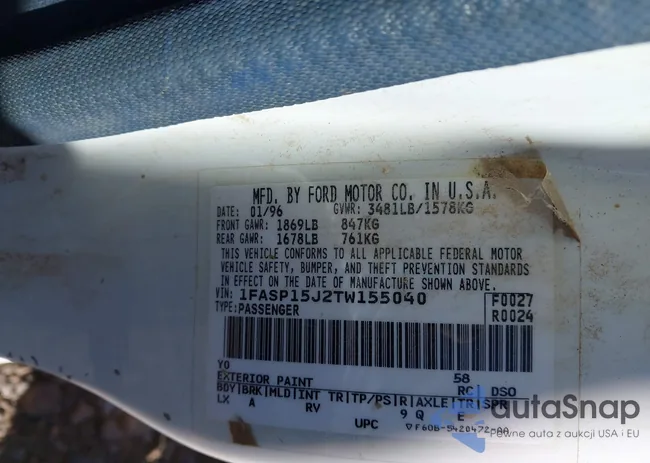 1FASP15J2TW155040: 43569745