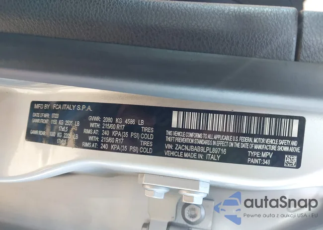 ZACNJBAB9LPL89716: 43568938