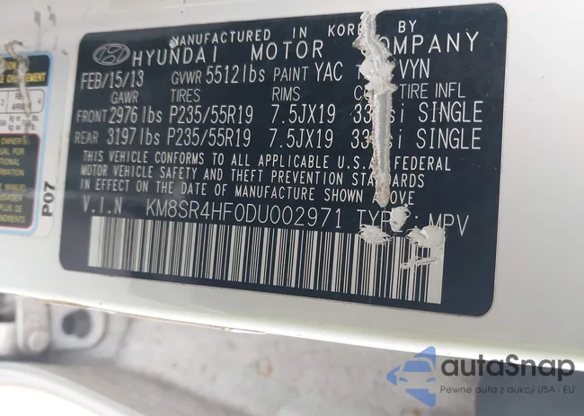 KM8SR4HF0DU002971: 43569007