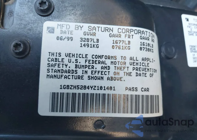 1G8ZH5284YZ101401: 43569020