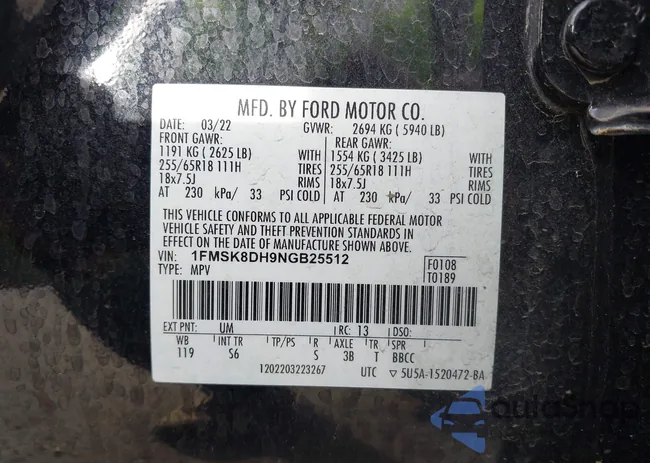 1FMSK8DH9NGB25512: 43569032