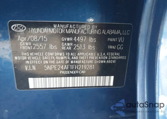 5NPE24AF1FH219281: 43569311