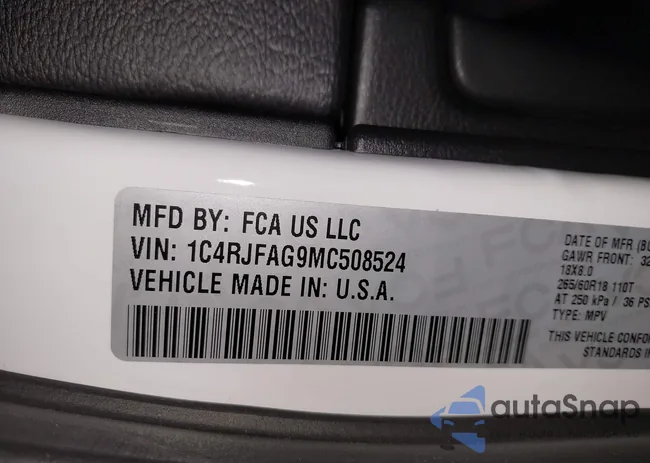 1C4RJFAG9MC508524: 43570338