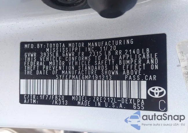 5YFEPMAE6MP191213: 43570365