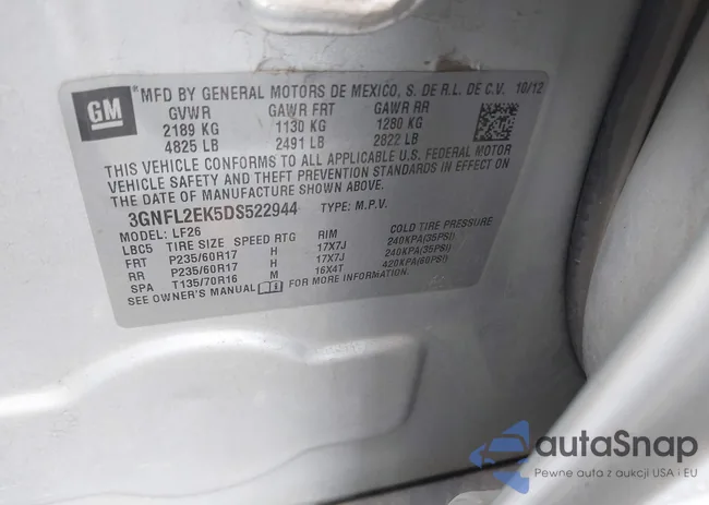 3GNFL2EK5DS522944: 43570514