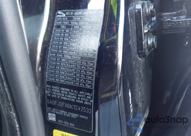 SADFJ2FX6K1Z42532: 43570745