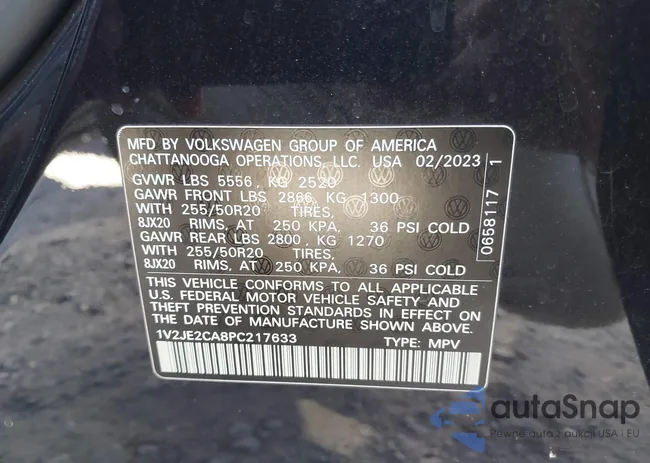 1V2JE2CA8PC217633: 43570796