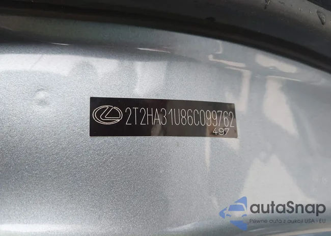 2T2HA31U86C099762: 43570017