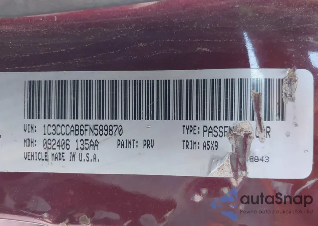 1C3CCCAB6FN589870: 43570020