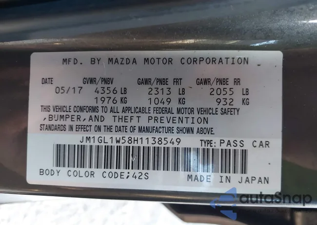 JM1GL1W58H1138549: 43571341