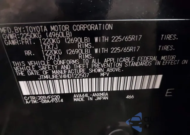 JTMRJREV4HD122507: 43571390