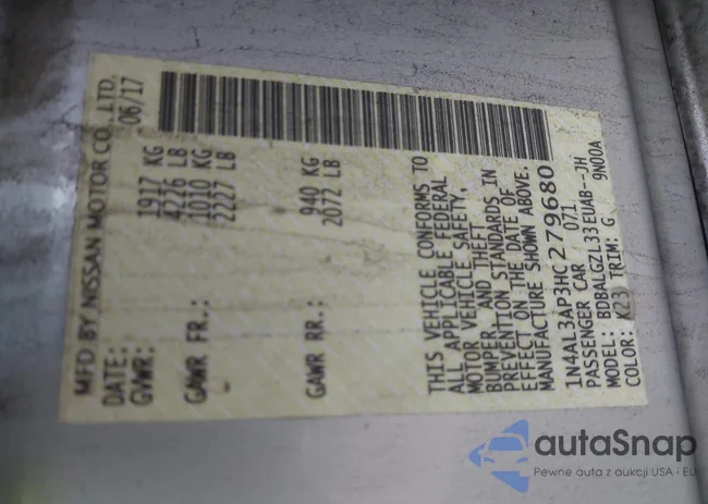 1N4AL3AP3HC279680: 43571460