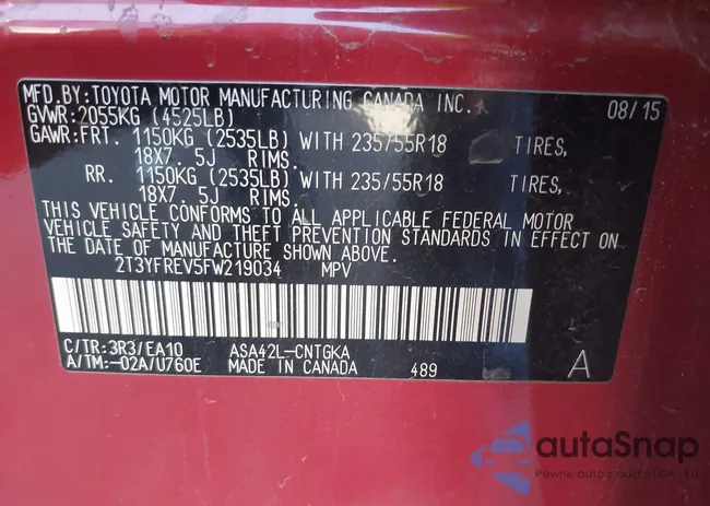 2T3YFREV5FW219034: 43571717