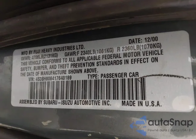 4S3BH806417640189: 43571844