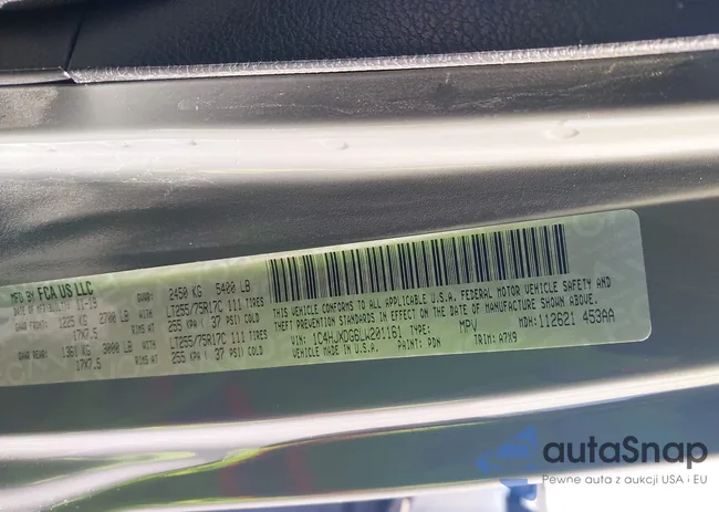 1C4HJXDG6LW201161: 43571023