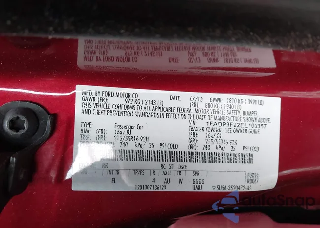 1FADP3F22EL103357: 43571047