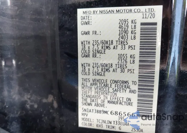 5N1AT3BB9MC686566: 43571138