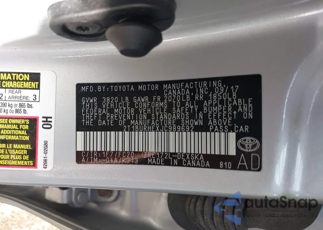 2T1BURHEXJC989692: 43571224