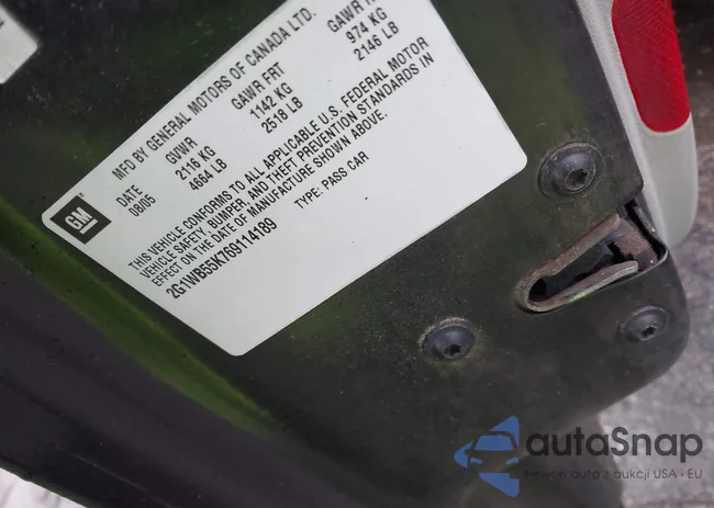 2G1WB55K769114189: 43571312