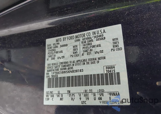 1FTRX18W5XNB28183: 43572496