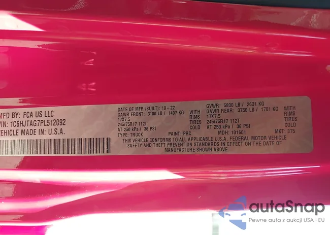 1C6HJTAG7PL512092: 43571990