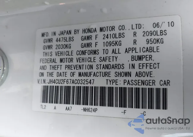 JH4CU2F67AC032547: 43572129