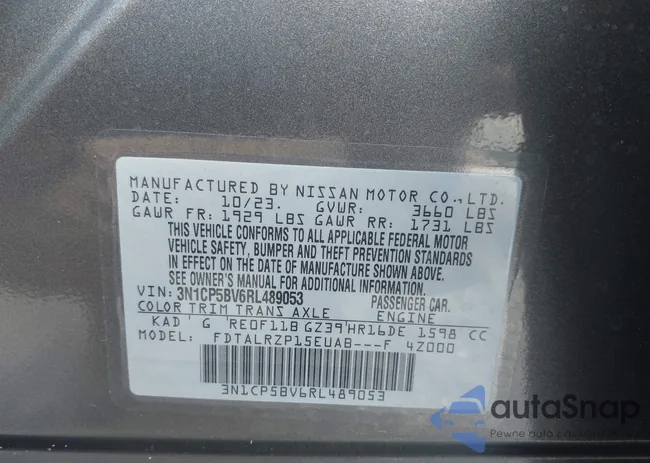 3N1CP5BV6RL489053: 43572263