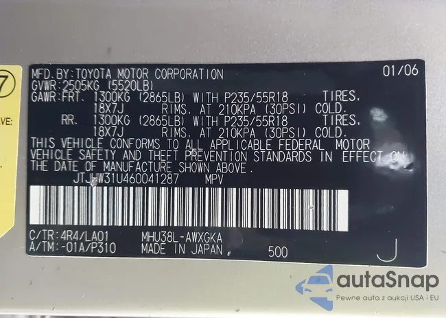 JTJHW31U460041287: 43573353